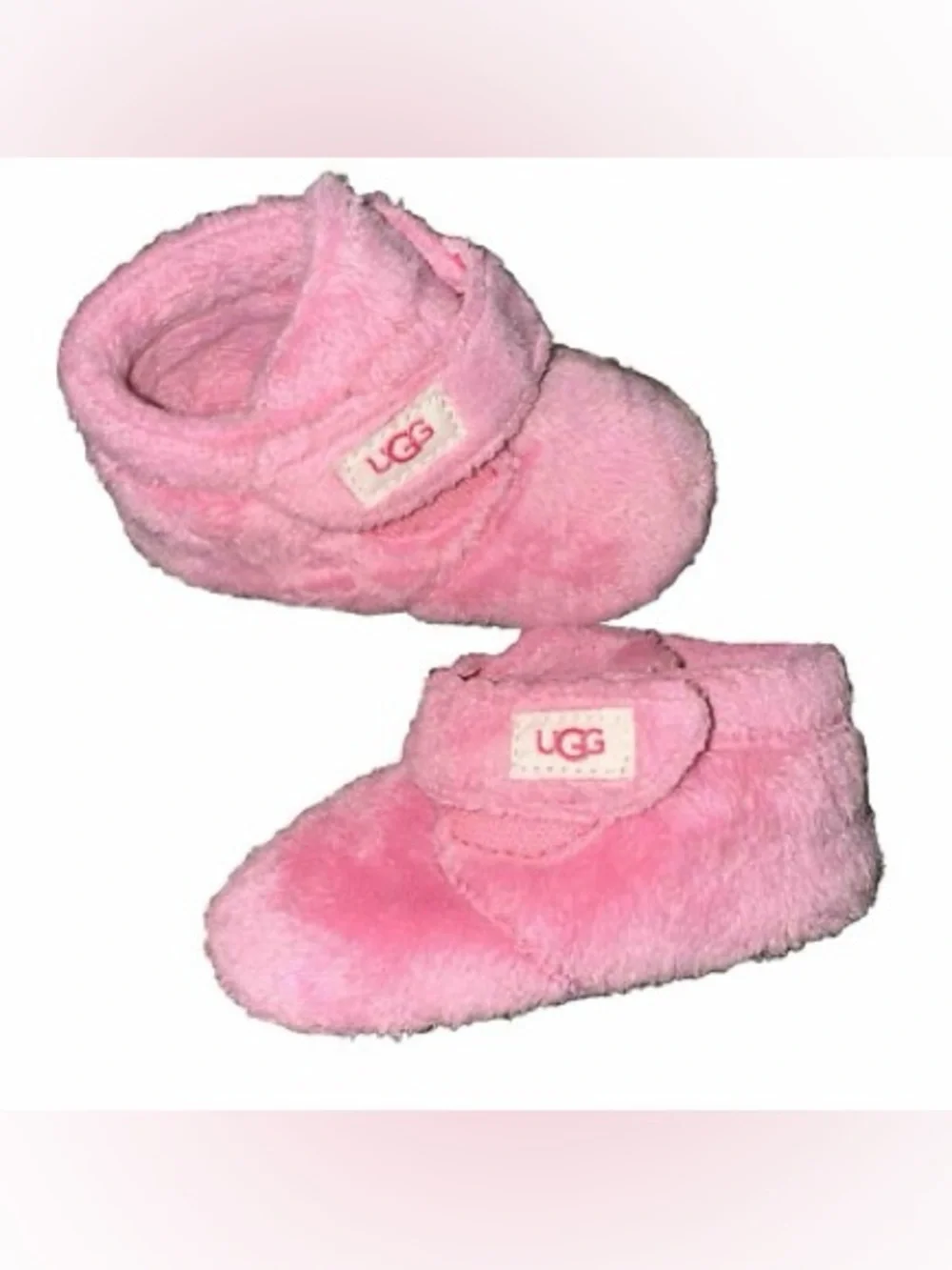 UGG Bixbee Bootie Fuzzy Soft Boots Shoes Pink Fleece- Infant Girls'